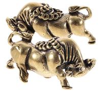PRETYZOOM Pendentifs en Laiton Vintage de Veau, Lot de 2, Décoration Artisanale Unique et Solide, comme Cadeau ou Décoration Clé Originale