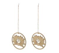 PRETYZOOM Pendentifs Muraux Géométriques en Bois 2 Pièces pour Contemplation et Cérémonie, Décoration Murale Unique Injectant Énergie et Vie Votre Espace