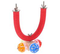 PRETYZOOM Perchoir pour Perroquet en Bois Naturel Cloche Rotative, Éducatif pour Cage à Oiseaux, sans Éclats, pour Espace de Vie Jeu