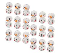 PRETYZOOM Perles Bois Bonhomme de Perles Rondes DIY pour Décorations de Noël Bracelets et Sapin Bois Naturel Lisse sans Écharde pour Bricolage Festif