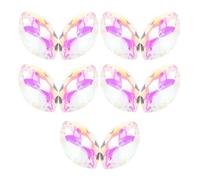 PRETYZOOM Perles De Verre Percées Œil De Cheval Ab 38mm 10 Pièces Pour Artisanat Créatif Diy Décoration Rideau Porte Loisirs Créatifs Polyvalents