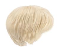 PRETYZOOM Perruque Homme Courte Droite Synthétique Blonde Sans Odeur Style Naturel pour Fête Quotidienne Cosplay