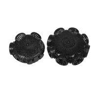 PRETYZOOM Piège à Pêche Réutilisable Noir en Plastique, Cage Cylindrique | Structure à Trois ou Six Ouvertures, Modèle Inversé, Usage Extérieur pour Pêcheurs et Passionnés