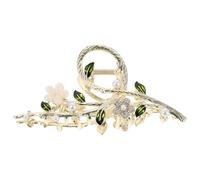 PRETYZOOM Pince à Cheveux Fleurie en Métal 13,5 Cm pour Femmes - Pince à Mâchoires de Fleur avec Motif Œil de Chat - Accessoire Coiffure Rétro pour Tenue Estivale et Maintien Sûr