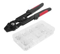 PRETYZOOM Pince à Sertir Câble Inox avec Poignée Antidérapante et Mécanisme Outil de Sertissage pour Câbles Acier Adapté Aux Inox pour Garde Corps et Chaînes Kit Portable Multifonction pour