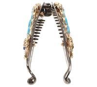 PRETYZOOM Pince Banane En Alliage Strass Et Pierre Œil De Chat, Taille Moyenne, Pour Cheveux Fins Et Épais, Accessoires Femmes, Coiffure Élégante Quotidienne Bleu