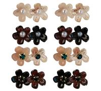 PRETYZOOM Pinces à Cheveux Petites pour Mariage et Autres Occasions Accessoires Cheveux sans Abîmer en Plastique 16 Forme Fleur Perles pour Filles