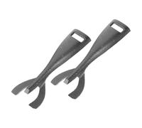 PRETYZOOM Pinces en Fer pour Barbecue 2pcs, Légères et Réutilisables, pour Saisir Assiettes et Grillades Lors de Repas en Plein Air
