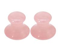 PRETYZOOM Planche de Massage pour Soulager Douleurs Musculaires Forme Champignon Gua Sha en Cristal de Poudre 2pcs et Favoriser la Souplesse Peau, Présent Santé
