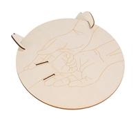 PRETYZOOM Plaque Commémorative en Bois pour -né avec Porte-bracelet Bébé, Support Rond Gravé, Collection Naissance Maternité, Décor Bébé, Ensemble 2 Pièces (15 Cm Base 10,3 X 13 Cm