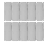 PRETYZOOM Plaque Nominative en Acier Inoxydable Rectangle Argenté pour Porte de Bureau, 10 Pièces, Résultats Clairs et Précis, pour Projets DIY