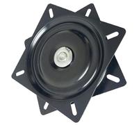 PRETYZOOM Plaque Pivotante Métallique Noire en Acier Laminé à Froid pour Fauteuil Tournant, Robuste et Pratique, pour Meubles et Tabourets Pivotants