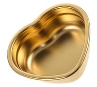 PRETYZOOM Plat de Cœur en Acier Inoxydable 304, Assiette Élégante pour Snacks et Bonbons, Accessoire Créatif pour Restaurant ou Famille, Essentiel Cuisine Réutilisable