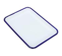 PRETYZOOM Plateau de Service Émaillé Blanc Rectangulaire Polyvalent, Facile à Entretenir, pour Servir des Aliments et Organiser Cuisine Élégance