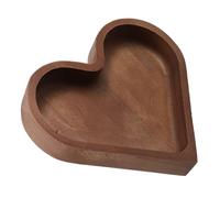 PRETYZOOM Plateau de Service Finition Lisse Multifonctionnel en Bois de Pin Forme de Cœur Décoration Élégante et Créative pour Servir Fruits Secs et Noix