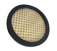 PRETYZOOM Plateau De Service Polyvalent en Rotin avec Poignées pour Décoration Réchauffage des Aliments Support De Collation Accessoire