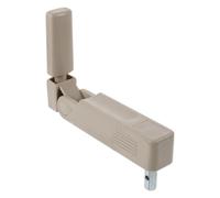 PRETYZOOM Poignée Pliable Montage Facile pour Lit Beige en Plastique et Acier Inoxydable Surface Antidérapante, Prévention Fatigue des Mains pour Hôpitaux et Soins à Domicile