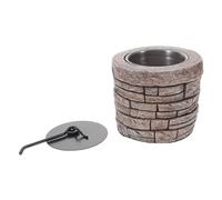 PRETYZOOM Portable Cheminée de Table Compacte pour Intérieur et Extérieur Mini Foyer Marron Décoratif et Chauffant pour Patio et Grillades Marshmallows