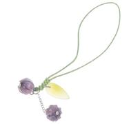 PRETYZOOM Porte-clés Artisanal Fleur de Tulipe en Porcelaine Légère et Facile à Transporter, Ornement Suspendu pour Lecteur Musical ou Appareil Photo, Design Élégant et Individuel