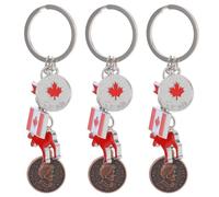 PRETYZOOM Porte-clés avec symbole du drapeau du Canada pour homme et femme - Décoration pour à main, à dos, à dos, pendentif, cadeau - 4 pièces (style 1 + 2 de chaque 2 pièces), Style 2,