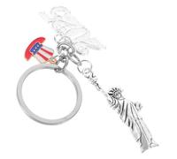 PRETYZOOM Porte-clés Chic Statue Américaine Suspendue Petit Format Métal Décoration Souvenir Voyage Accessoires Tour De Clé