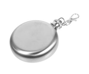 PRETYZOOM Porte-clés Flasque à Vin 90 Ml En Acier Inoxydable Portable, Étanche, Léger, Camping Et Voyage, Mini Gourde Compacte 3 Oz Pour Boissons Alcoolisées