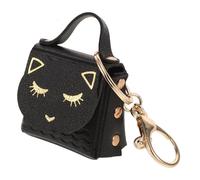 PRETYZOOM Porte-clés Multifonction Chat Noir en Alliage de Zinc et PU, Mini Porte-Monnaie Léger de Chaton Cartoon, Accessoire pour Filles et Amatrices de Chats au Quotidien