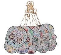 PRETYZOOM Porte-clés Tête De Mort En Diamant Ensemble De Porte-clés Esthétiques Pendentif De À Unique Pour Femmes