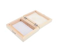 PRETYZOOM Porte-lames De Microscope En Bois Avec 25 Emplacements Et Boucle En Métal Sûr Et Organisé