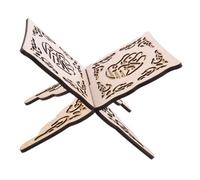 PRETYZOOM Porte-Livre Musulman En Bois Sculpté 29.00X21.00X18.00Cm Support Détachable Pour Coran Stand De Livre Islamique Décoration Ramadan Eid