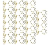 PRETYZOOM Porte-numéros de Table Support Cartes Mariage 25pcs en Fil d'acier Carbone Or, Clips Mémo Robustes Design Anti-Chute pour Bureau ou Mariage