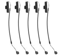PRETYZOOM Porte-Stylet Élastique Noir en Abs et Silicone 5 Pièces avec Laisse Rétractable pour Tablette Tactile, Optimisation de l'espace, pour Dessin et Bureaux
