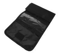 PRETYZOOM Portefeuille Homme Noir en Tissu Oxford avec Structure Six Plis, 6 Compartiments Zippés pour Billets, pour Travail et Voyage, Design Gain de Place