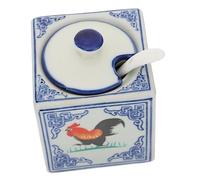 PRETYZOOM Pot à Sel Céramique Forme de Coq Récipient Pratique pour Épices et Sel Design Créatif et Multifonctionnel pour Cuisine Matériaux Céramiques de Haute Qualité Aux Températures et
