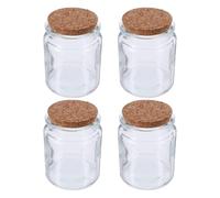 PRETYZOOM Pot à Versets Bibliques en Verre Transparent Lot de 4 avec Couvercles Hermétiques - Bocaux à Prières Inspirantes pour Rangement et Contemplation - Présent Spirituel pour Cérémonie