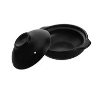 PRETYZOOM Pot Argile Coréenne avec Couvercle Casserole Traditionnelle Terre Cuite Légère Polyvalente pour Cuisine Maison Pique- et Voyages Facile à Nettoyer et Entretenir