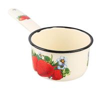 PRETYZOOM Pot Émail Pour Lait Sauces Casserole Multifonctionnelle Pour Cuisine Compatible Avec Induction Et Pour Soupe Et Nourriture Fraise