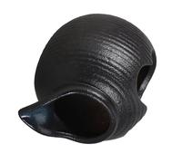 PRETYZOOM Pot en Argile à Circulation d'eau Pot De Fontaine Décoratif Pot De Fontaine Circulant Décor De Fontaine pour L'intérieur Cracheur D'étang Pot De Cascade De Jardin Noir Céramique