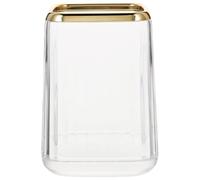 PRETYZOOM Pot Pinceaux Maquillage Organisateur Cosmétiques Transparent Pot à Crayons Rangement Bureau Coiffeuse