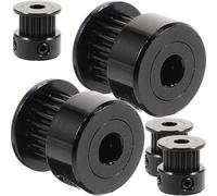 PRETYZOOM Poulies de Distribution Conception Ergonomique Lot de 5 en Alliage D'aluminium Noir, 20 Dents, pour Courroie de Transmission pour Machines Mécaniques