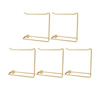 PRETYZOOM Présentoir à Vernis à Ongles en Fer Doré 5 Pcs - Support Nuancier pour Gel et Faux Ongles - Tableau d'Affichage Compact pour Accessoires Nail Art Salon de Beauté et Manucure