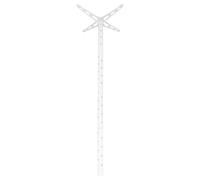 PRETYZOOM Présentoir Arbre Ballon de Noël Triangulaire en PVC Blanc | Socle Élargi Stable, Léger et Polyvalent, pour Décor de Centre Commercial et Fêtes Commerciales