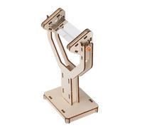 PRETYZOOM Prisme Triangulaire avec Support en Bois en Verre Optique Réflexion Précise Lumière pour Expériences D'optique en Physique pour L'enseignement Laboratoires
