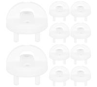 PRETYZOOM Protecteurs de Prises Électriques en Plastique Blanc 10pcs Compatibles Toutes Prises Françaises Sécurité Nourrissons Écoles et Maisons