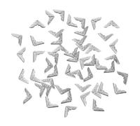 PRETYZOOM Protections D’Angle en Métal Vintage 40 Pcs 14 MM Coins pour Albums Photo Scrapbooking Livres et Menus Protège-Coins Décoratifs Robustes Couleur Nickel pour Loisirs Créatifs et
