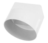 PRETYZOOM Raccord de Canalisation Pluviale en ABS 105X70 MM vers Tube Rond 110 MM, Connecteur Anti-Éclaboussures pour Gouttières Extérieures et Récupération d'Eau de Pluie