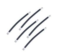 PRETYZOOM Rallonge de Tuyau pour Pompe à Vélo en Caoutchouc et Alliage, 5 Pièces Noires Légères sans Odeur, Compatible Pompe à Air 150 Psi pour Gonflage Facile des Pneus