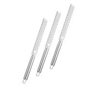 PRETYZOOM Râpe à Fromage Râpe à Légumes 3 Pièces Long Manche Antidérapant Métal Robuste pour Carottes Pommes de Terre Citron Concombre Ustensile Cuisine Domestique