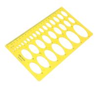 PRETYZOOM Règle Géométrique Multifonctionnelle pour Dessin Technique, Modèle Ovale Transparent en Plastique Orange, Outil de Mesure Précis Centimètre, pour Bureau, École et Architecture
