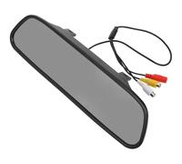 PRETYZOOM Rétroviseur Intérieur Écran 5 Pouces LCD, Moniteur de Voiture Double Entrée AV, Système Caméra de Recul, Affichage pour Aide Stationnement en Ville